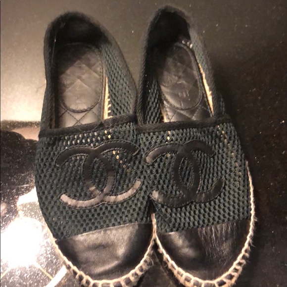CHANEL Shoes - Chanel black woven espadrilles size 40 fits an 8.5